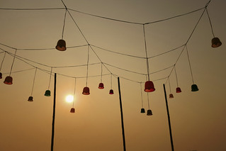 Lamps on the beach