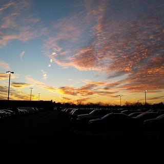 I always see the prettiest sunsets outside Target. #sunset #nofilter #target #parkinglot