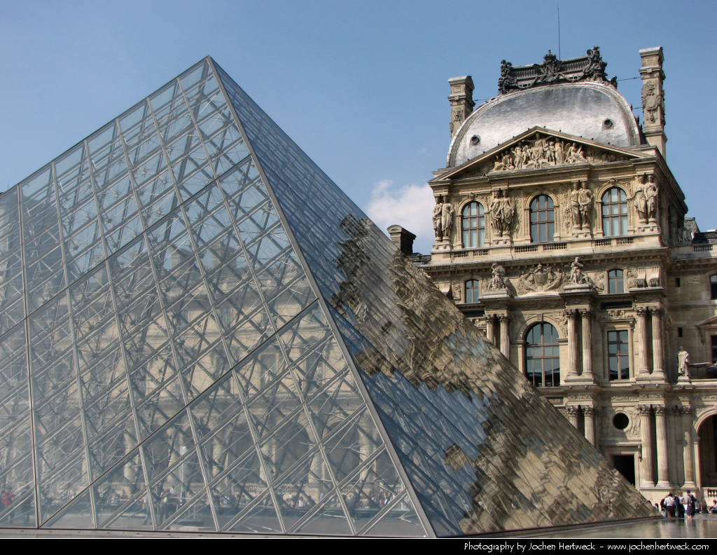 Musée du Louvre & Pyramid, Paris, France
