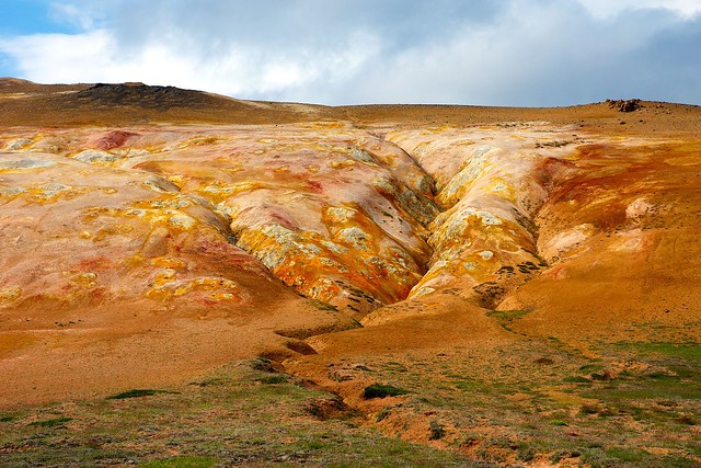 Volcanic sulfur landscape