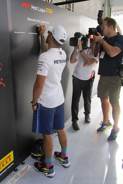 Lewis Hamilton adds his name to the hot laps driver list