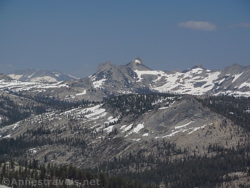 The snowy Sierras from Cloud's Rest, Yosemite National Park, California