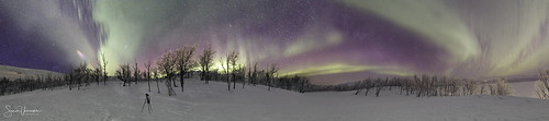 auroraborealis northernlights kiruna björkliden wide panorama stitch landscape winter snow mountain sigma14mmf18dghsmart