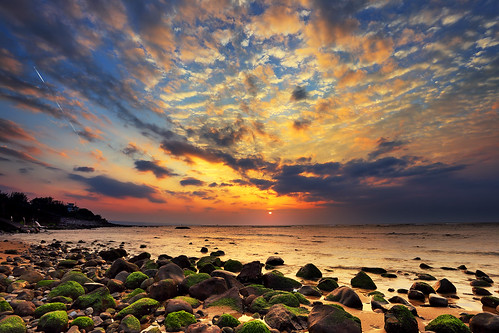 ocean light sunset sea sky cloud beach nature rock canon landscape scenery 夕陽 日落 三芝 雲彩 海邊 黃昏