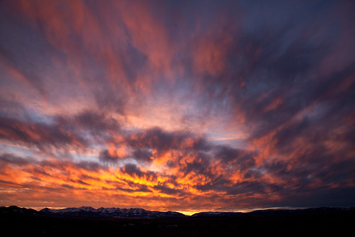 sunset sky clouds evening montana sundown