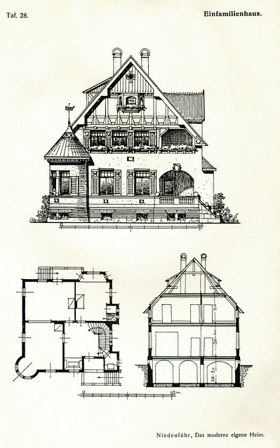 Das moderne eigene Heim Buch mit Entwürfen von Einfamilienhäusern, Tafel 28