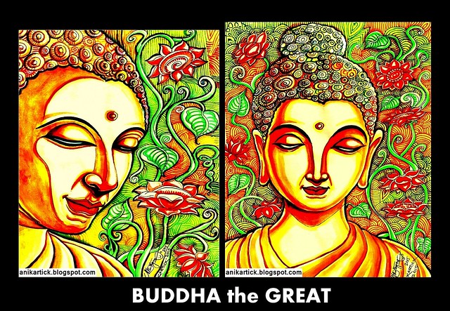 BUDDHA ART - BUDHHA PAINTING - BUDDHA DRAWING - BUDDHA ILLUSTRATION - BUDDHA CONCEPT ART - BUDDHA CREATIVE ART - Artist Anikartick,Chennai,TamilNadu,India
