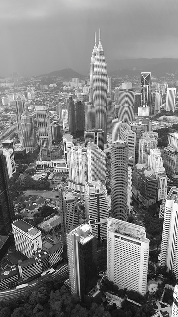 Kuala Lumpur Kualalumpur Kuala Lumpur Twin Tower Kuala Lumpur Malaysia  Malaysia Scenery Malaysia Malaysia Truly Asia Aerial View Skyscraper Sky And Clouds Skyscrapers Black & White The OO Mission