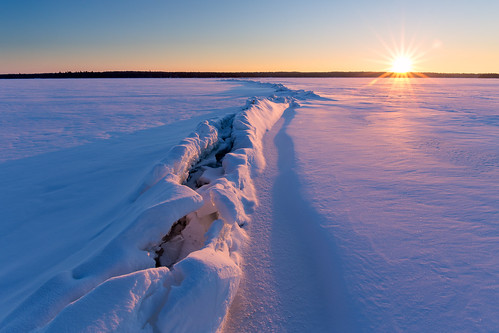 winter sunset lake snow ontario canada cold ice ridge dryden
