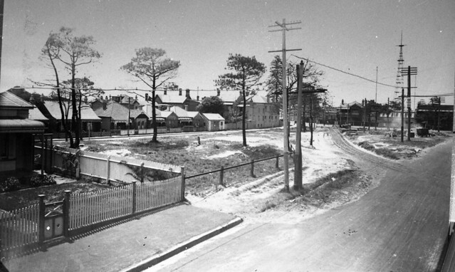 Tram lines at Cowper and Avoca Streets Randwick in 1920s (a)