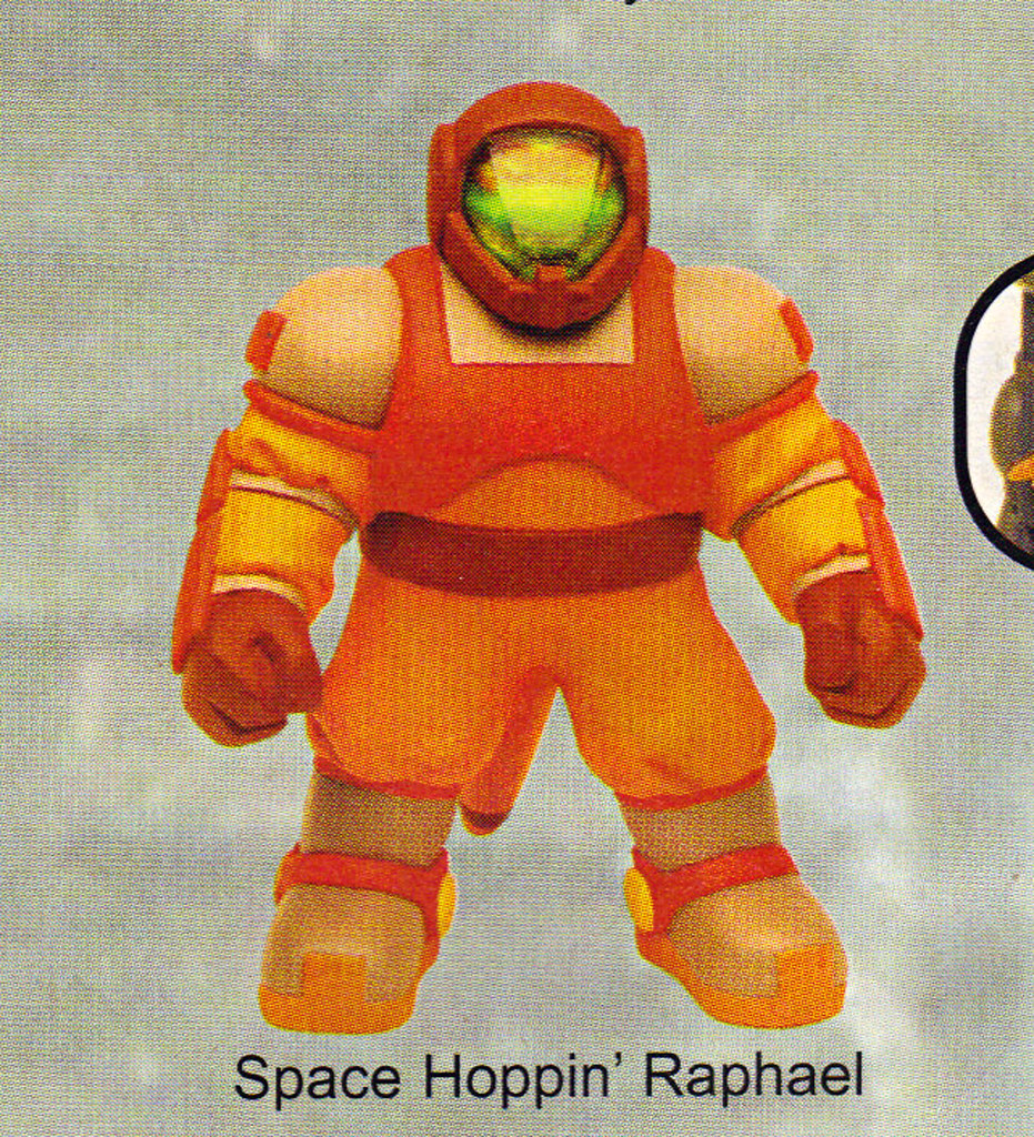 LEE'S TOY REVIEW #xx, pg. 37 / "TOY FAIR 2004" , 'TMNT - 2k3 Peek' - "SPACE HOPPIN' RAPHAEL" early prototype  (( March 2004 )) by tOkKa