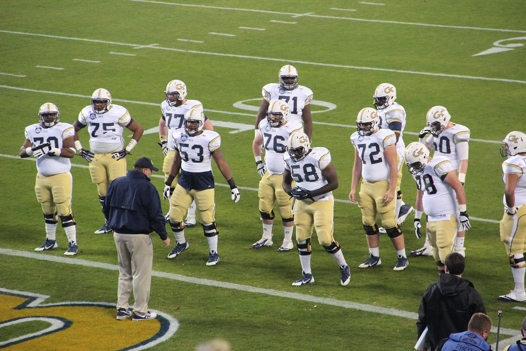 Georgia Tech offensive linemen  Thomson20192  Flickr