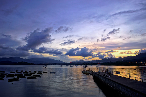 sunset cloud hongkong boat day cloudy taimeituk