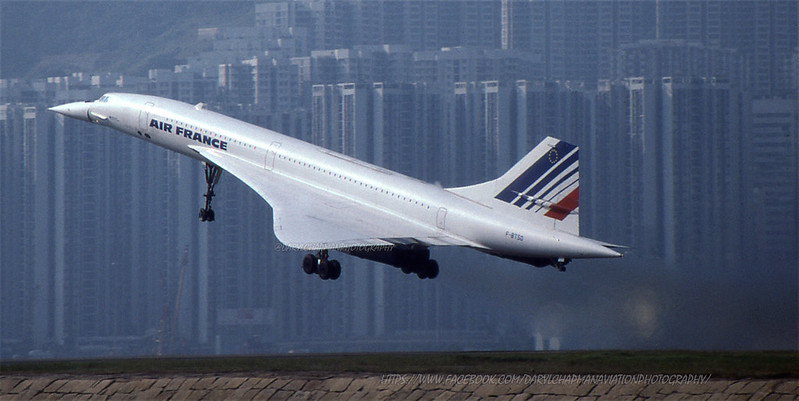 Aerospatiale-British Aerospace, Concorde, F-BTSD, "Air France", VHHH, Kai Tak, Hong Kong