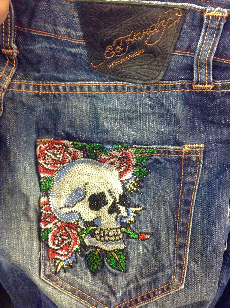 Ed Hardy Jeans, Skull Design, 2/2015, by Mike Mozart of Th… | Flickr