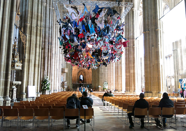 Arabella Dorman's installation 'Suspended' at Canterbury Cathedral 5432