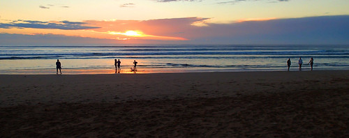 ocean sunset sea clouds surf australia victoria venusbay