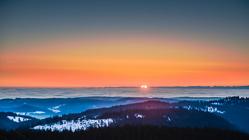 winter sun sunrise landschaft schwarzwald blackforest sunray