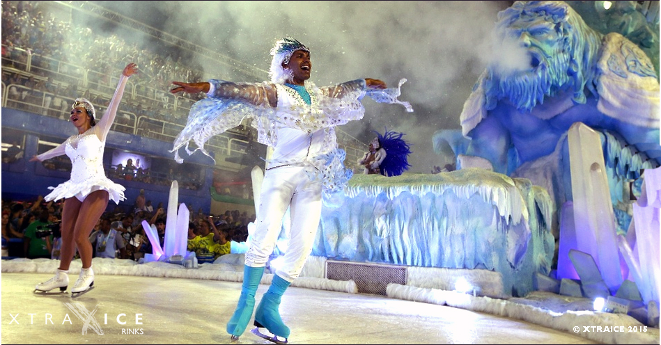 Xtraice rink at the famous Carnaval in Rio de Janeiro