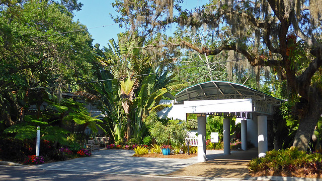 Entrance to Marie Selby Botanical Gardens in Sarasota, FL