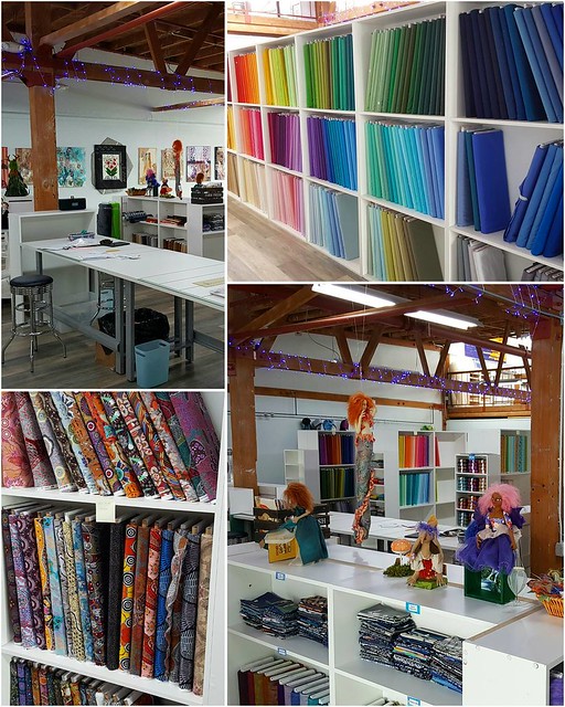 I got a sneak preview to a new quilt shop opening on Sept 1. Sally, the owner, invited the EBMQ to preview and give her suggestions from a customer perspective. I can