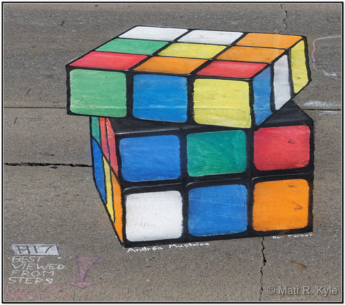 chalk street art drawing nikon cube color fwma trf chalkwalk rubikscube