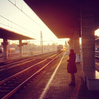 #train  #railwaystation #faenza #waiting #earlymorning #sunrise #people #ig_europe #igersfaenza #ig_italia  #ig_romagna #ig_ravenna #igersitalia #ig_faenza #igfriends_emiliaromagna_ #ig_emiliaromagna #cameraphone