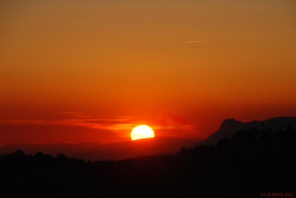 sunset from Casternou