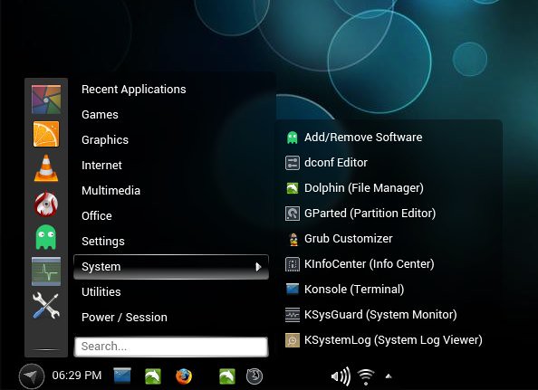 Netrunner KDE Linux Dual Display Desktop January 4th Homerun Kicker Menu