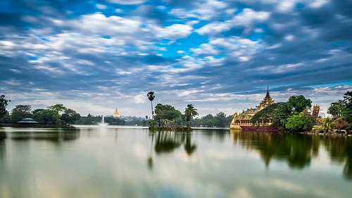 lake landscape pagoda pentax shwedagon yangon royal myanmar tamron k50