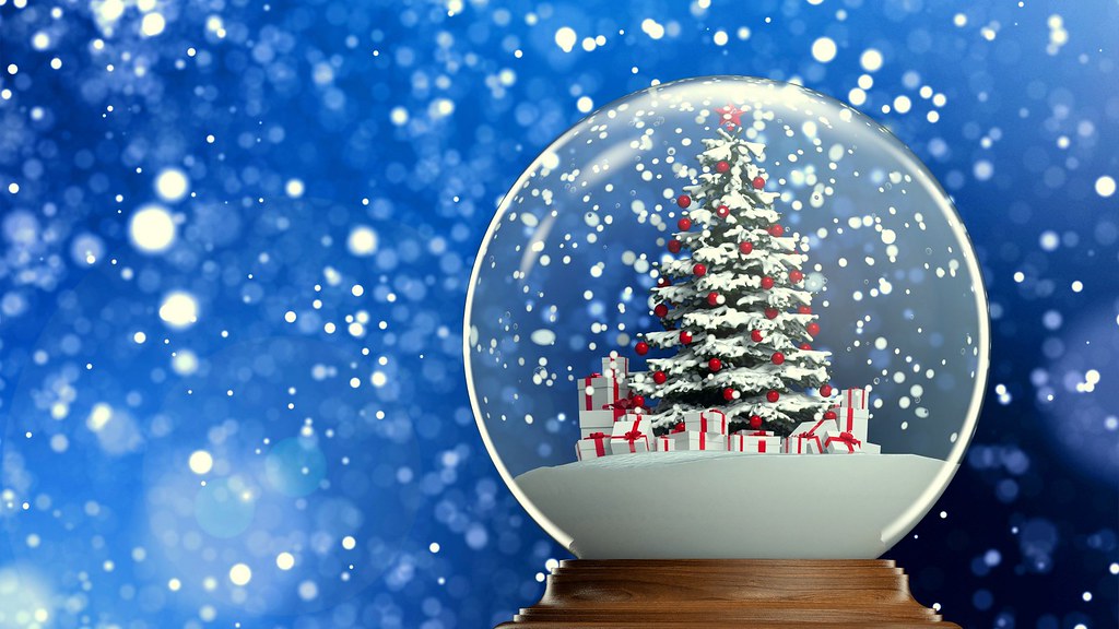 Winter Snow Globe Christmas Tree HD Wallpaper - Stylish HD… | Flickr