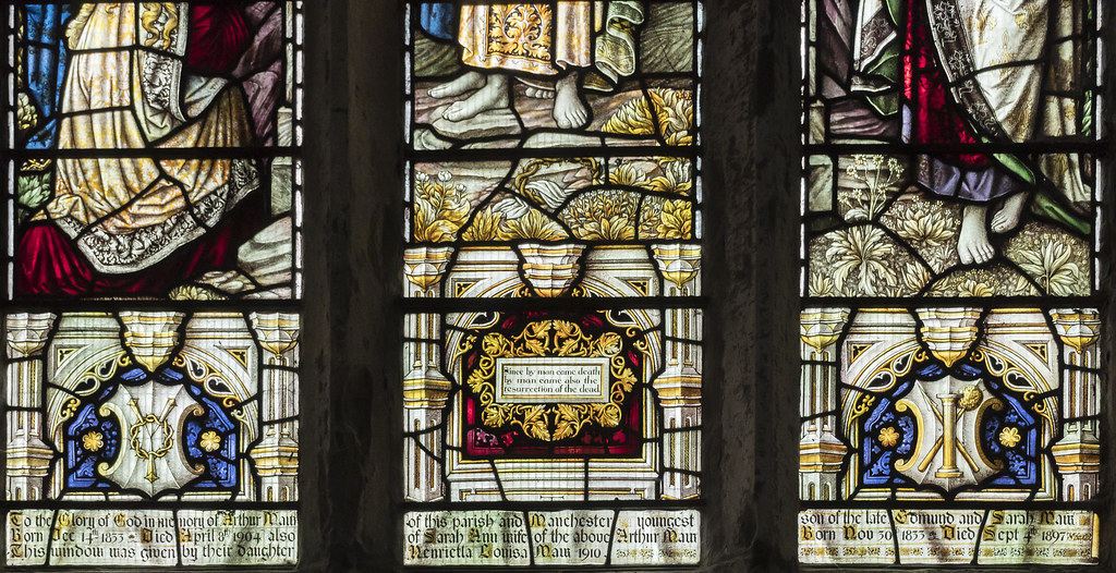 Epworth, St Andrew's church window detail