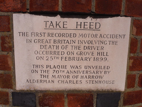 Plaque on Wall, Grove Hill SWC Short Walk 40 - Harrow-on-the-Hill (South Kenton or Northwick Park to Harrow-on-the-Hill)