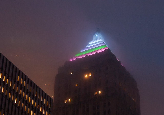 gulf tower - swirling fog
