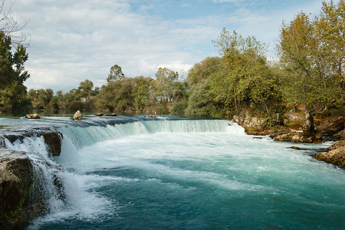 vacation wet horizontal clouds forest turkey river waterfall cloudy stones recreation manavgat waterfals flickrtravelaward