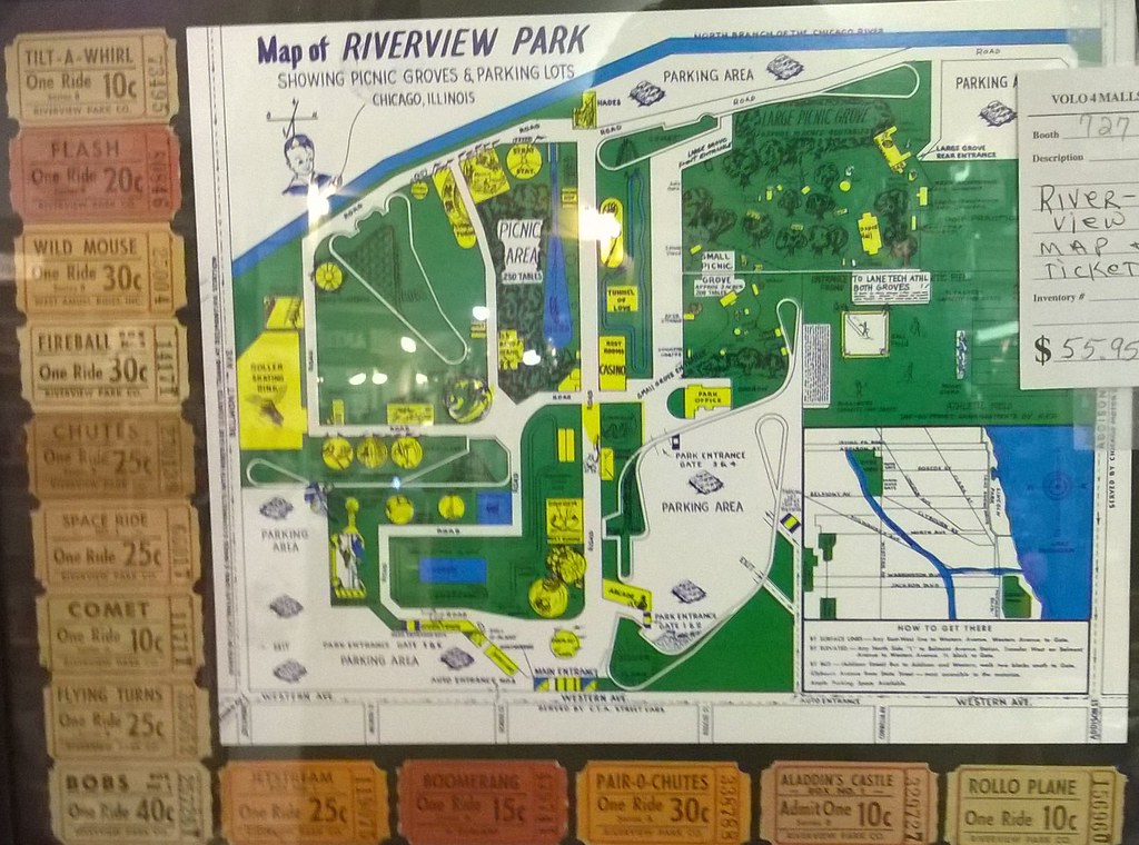 Riverview Amusement Park Map With Original Tickets Antiqu Flickr