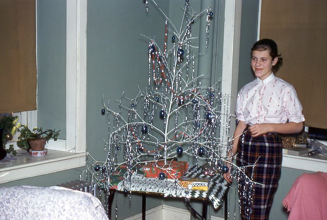 Girl with a Twig Christmas Tree, 1958