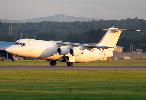 EC-MFT TNT by Gerry Hill, EC-MFT TNT
Panair Lineas Aereas
British Aerospace BAe-146-300QT Quiet Trader
Edinburgh Turnhouse, Sc