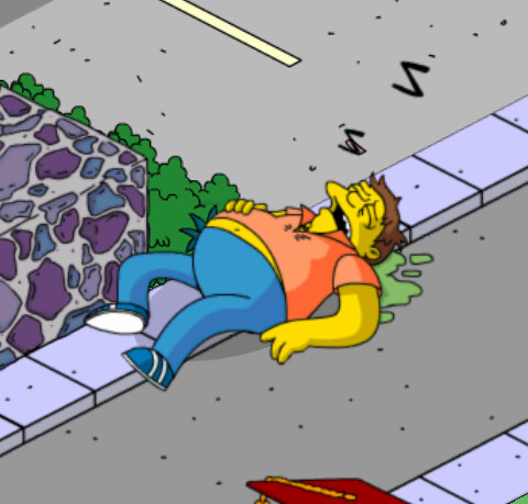 The Simpsons Tapped Out Barney Sleeping | Trav | Flickr