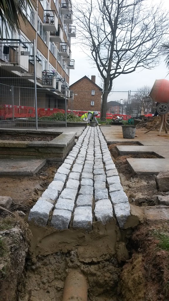 Boyton Road Rain Garden Construction Granite Set Channel Flickr