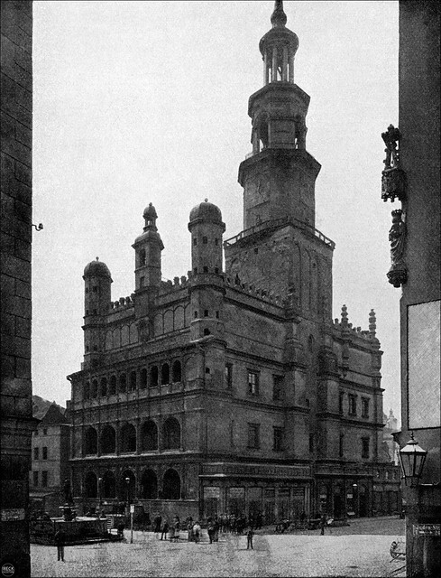 Poznań - ratusz staromiejski, Posen - Rathaus um 1909