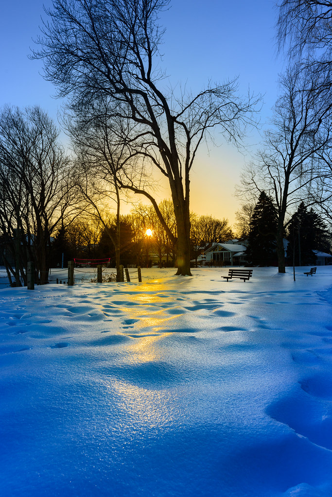 Ontario Winter Sunset Scene 2015