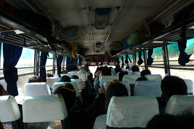 The bus from Chiang Mai to Mae Sariang, Thailand