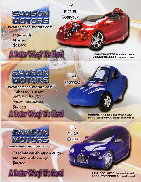 2002 Corbin Merlin Roadster & Coupe and Sparrow