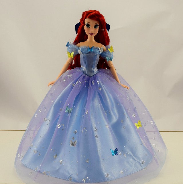 Fairytale Designer Ariel Doll in Royal Ball Cinderella's Outfit - Full Front View