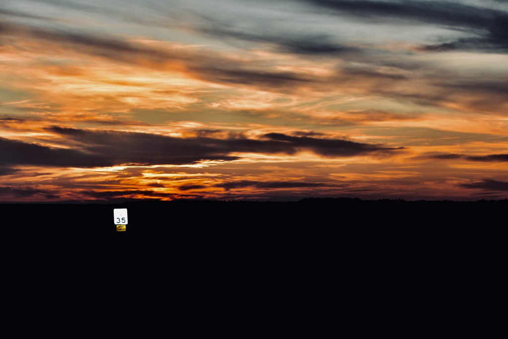 35 MPH sunset - Nebraska