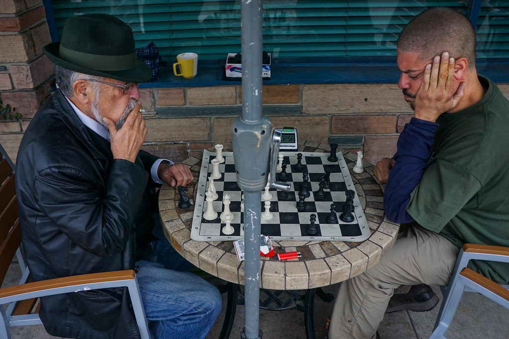 CHESS AT TANNER'S CAFE, Culver City, California