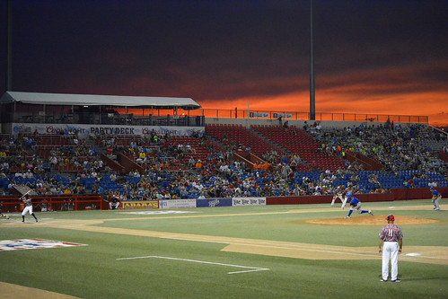 sunset stormclouds baseball