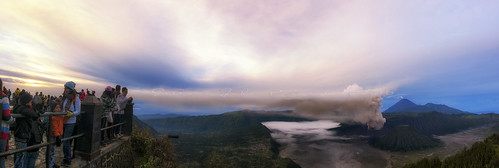 bromo volcano highview viewpost java indonesia panorama outdoor sky clouds highland