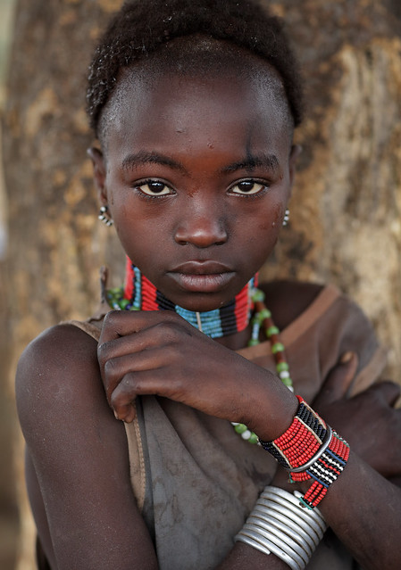 Ethiopian tribes, beautiful Hamer girl